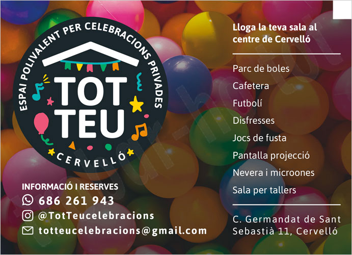 Tot Teu · Lloguer d'Espais